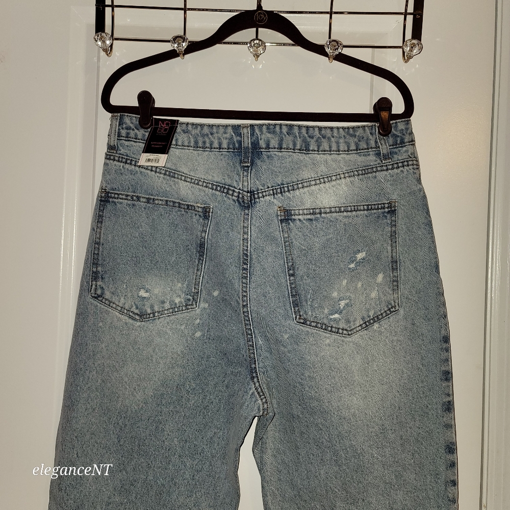 No Boundaries Super High-Rise Straight Leg Light Blue Jeans Sz: 17 - Picture 7 of 9